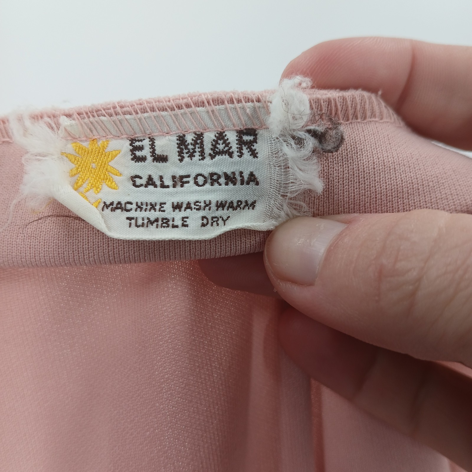 Vintage 1970s El Mar California Pull On Polyester Pants Womens 8 Pink Wide Leg