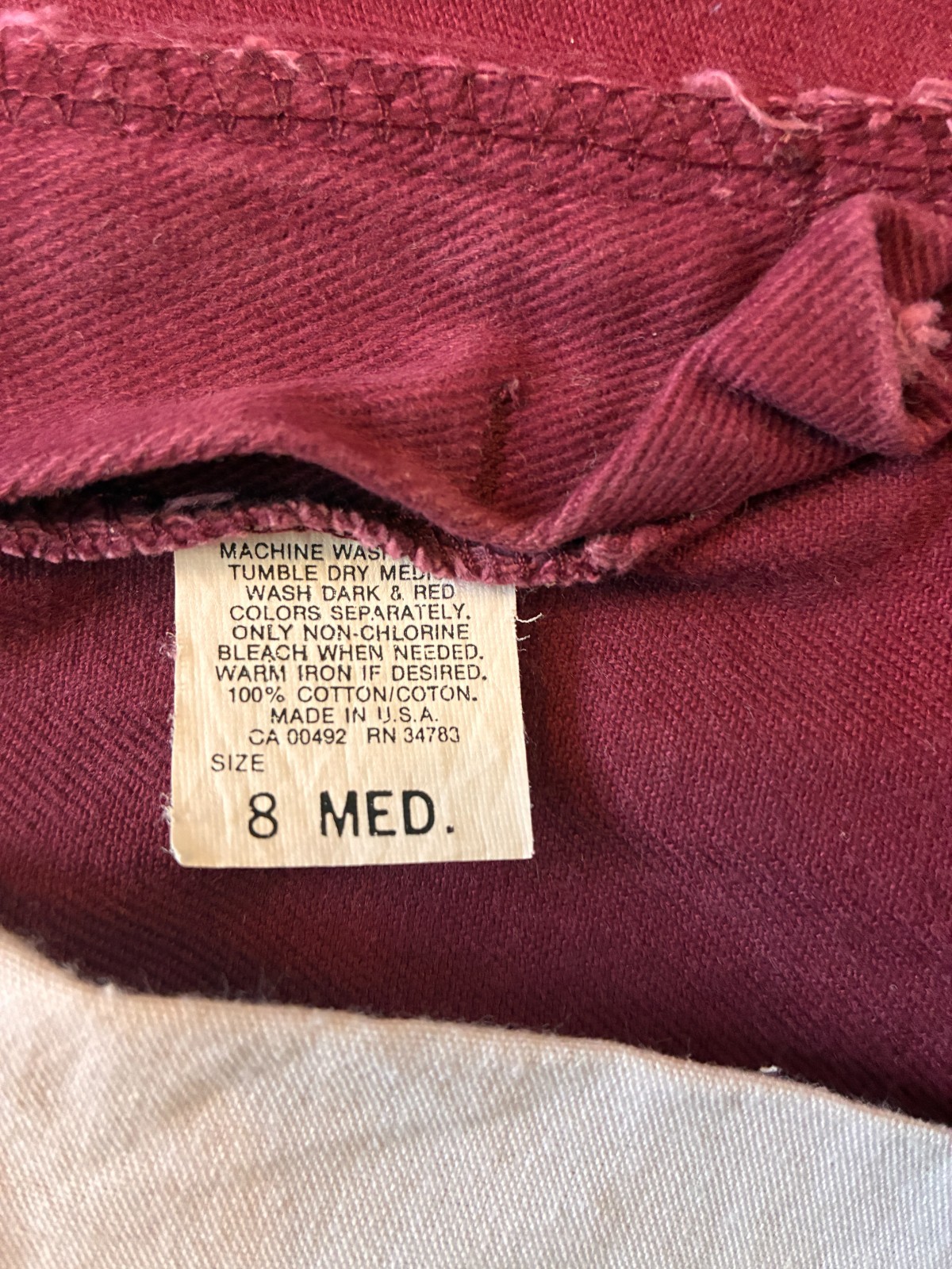 Vintage Lee Oxblood Balloon Shorts USA Made Union Made 90s Y2K Baggy 27