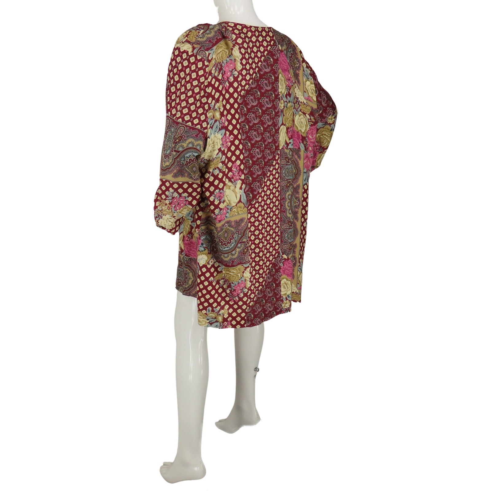 Vintage Boho Floral Patchwork Duster Top