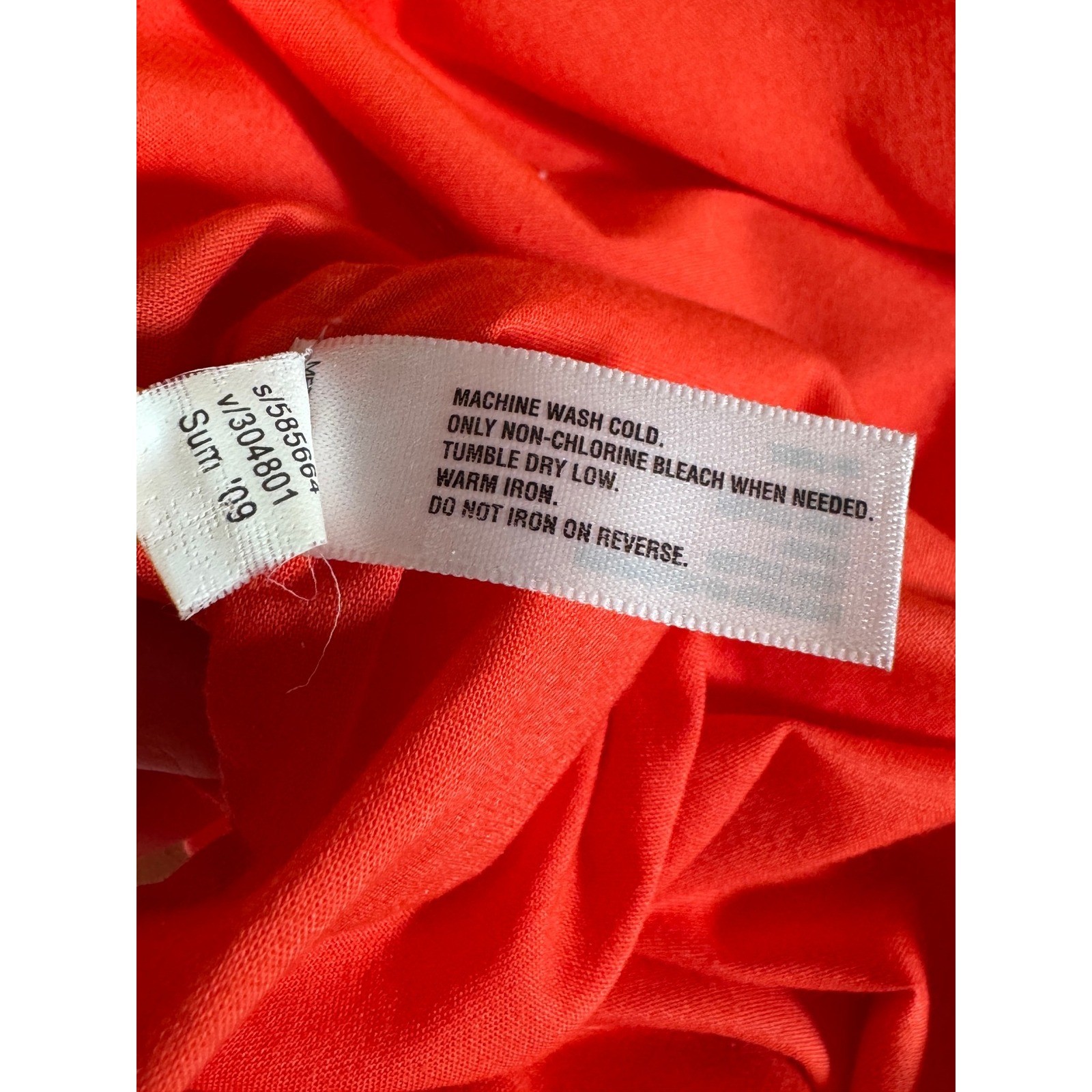 Y2K GAP Coral Red Strapless Midi Dress Empire Waist Cotton Lined Womens 0