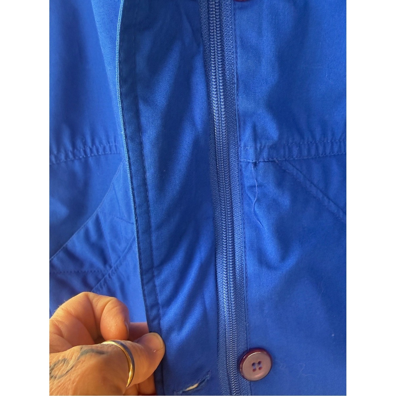 Vintage ClipperMist Londontown Corp. Quilted Jacket Cobalt Blue L