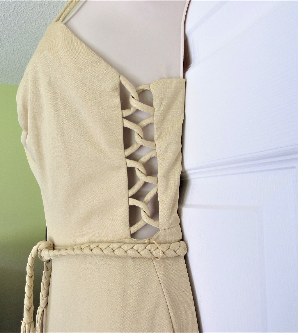 70s Slinky Gown, Jody T of California Disco Dress, Vintage Retro