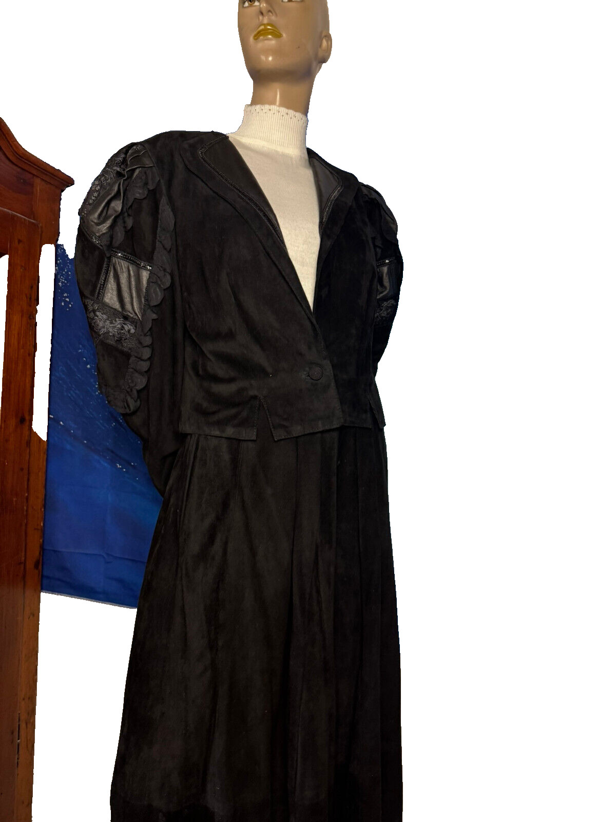 Victorian Suede Jacket Dress by Feiner – Size 38/40