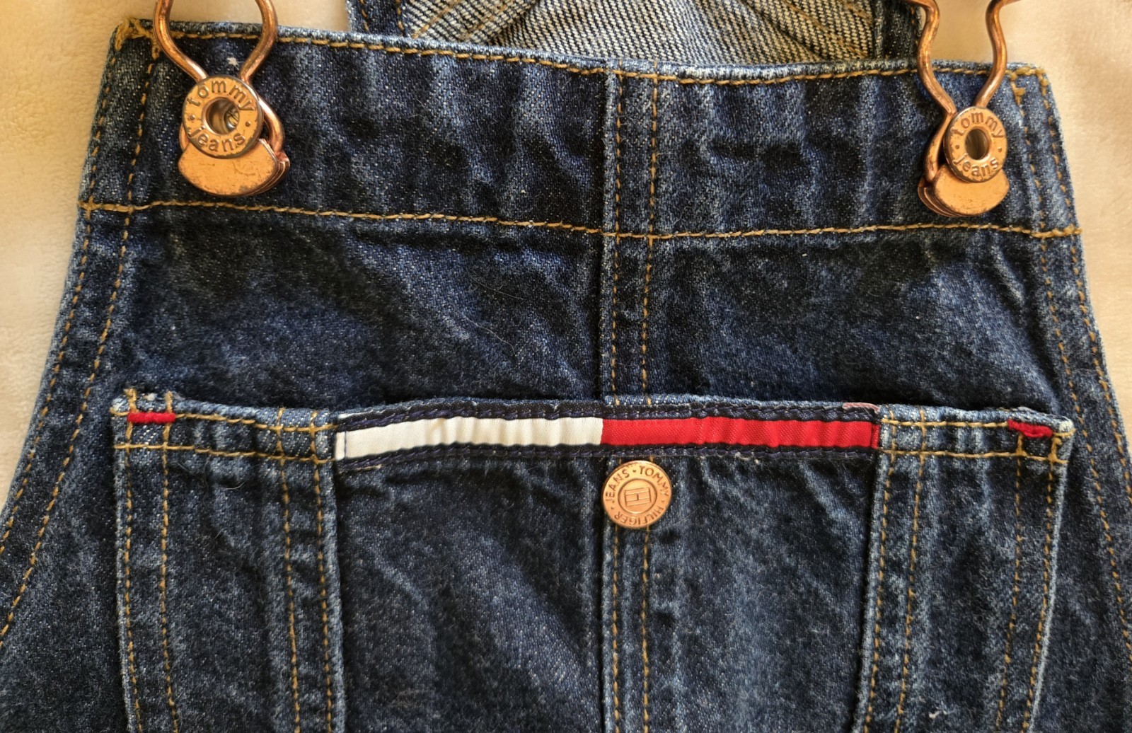 Vintage Tommy Girl Bib Overall Jeans Hilfiger Y2K XS