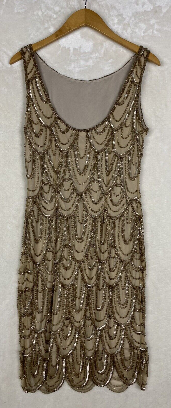 Vintage Predude Sheath Dress 8 Sequin Beaded Cocktail Formal Wedding Party