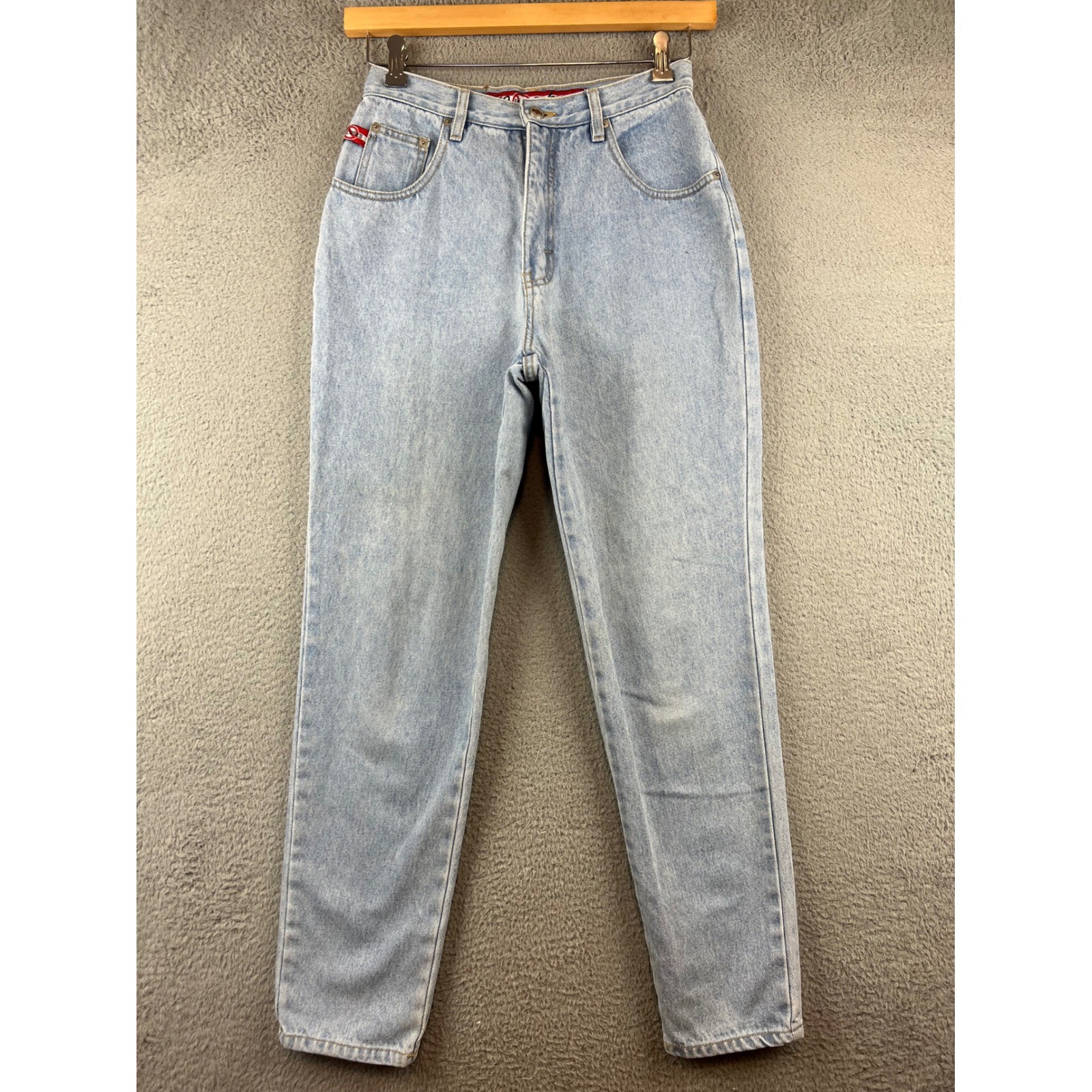 Vintage No Excuses Mom Jeans Light Wash High Waist Tapered 9/10