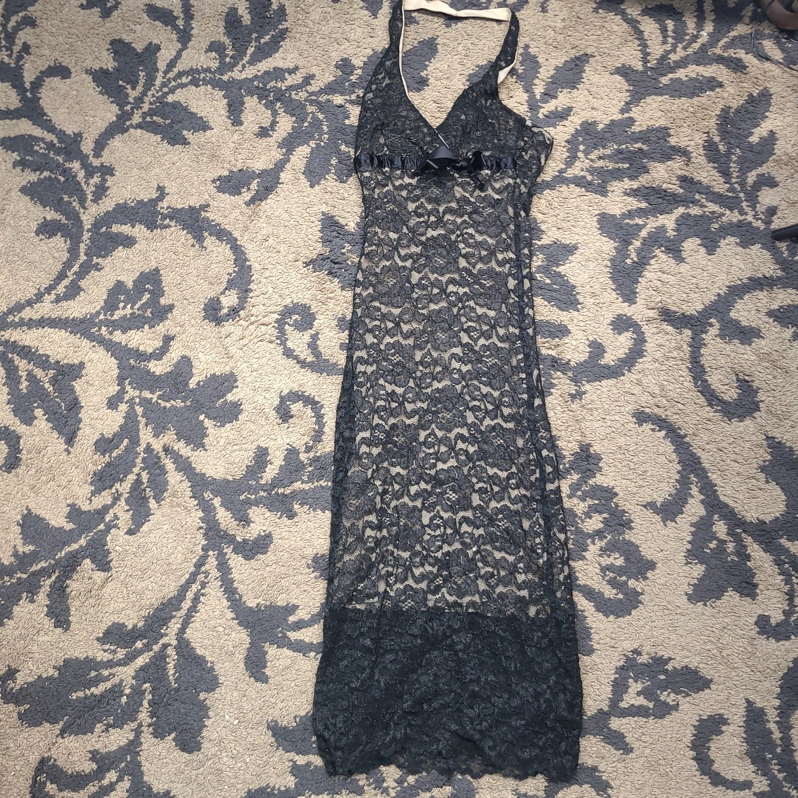 Vintage La Belle Womans Dress Size Med. Made In USA Shell 100% Nylon