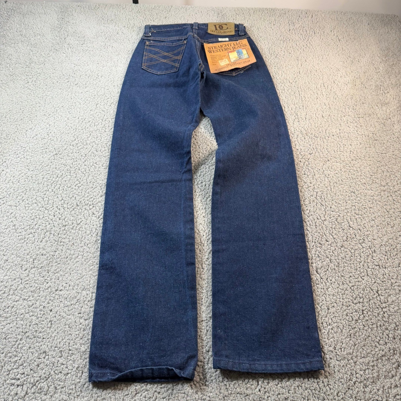 Vintage Dee Cee Brand Western Jeans Womens 24×31 Straight Leg Dark Denim USA