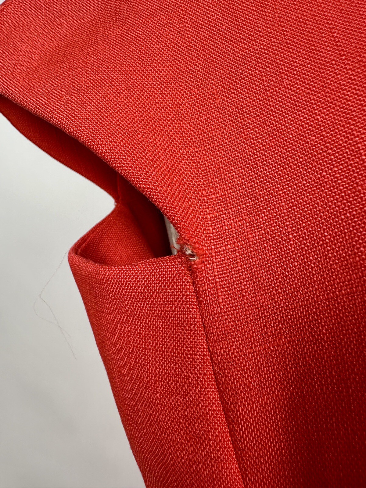 Vintage 1960s Geoffrey Beene orange Red Linen Dress Mod GoGo As Is 60s Designer