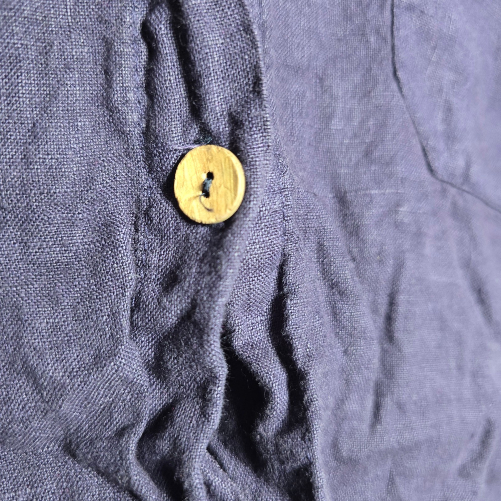 Vintage Timbuktu Station Purple Textured Short Sleeve Shirt Size 2 Button Up