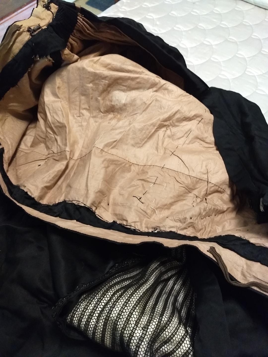 1800s Victorian Mourning Dress & Lace Parasol – Antique Funeral Ensemble