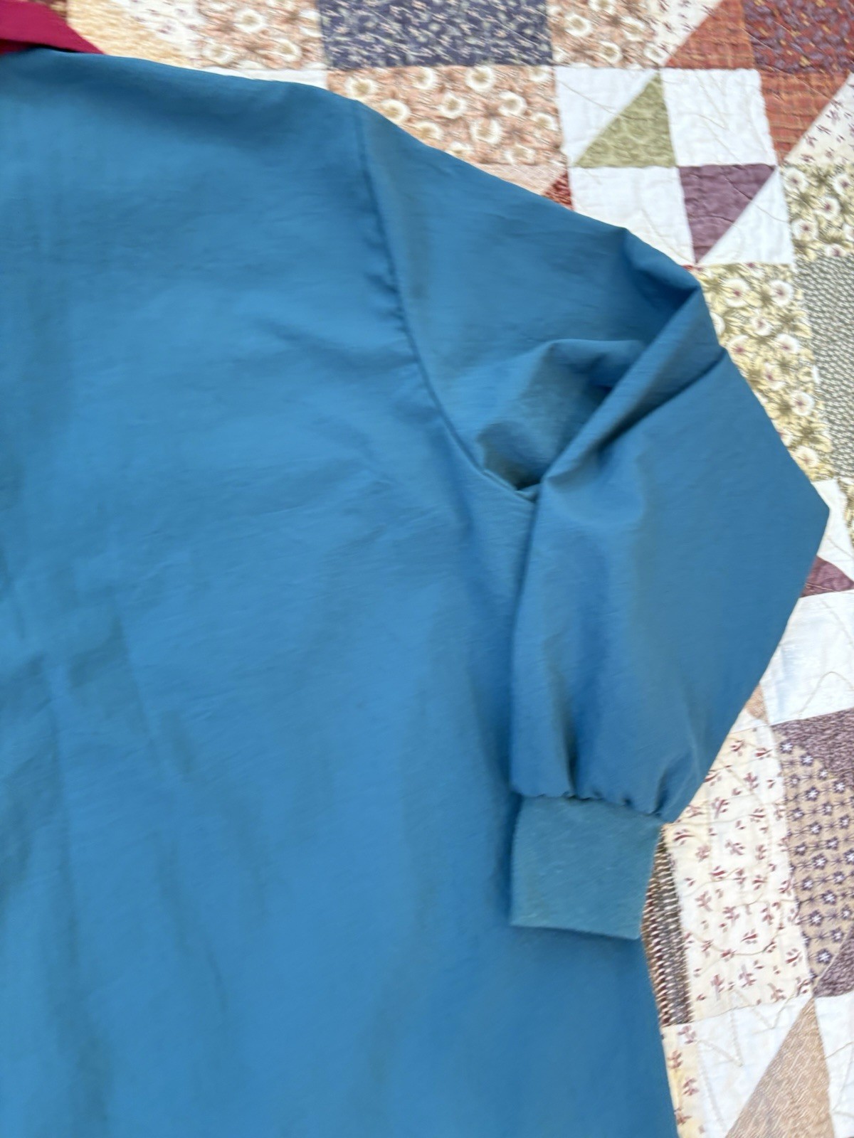 vintage Silver Threads Ltd. button-up shirt vibrant teal and paisley pattern