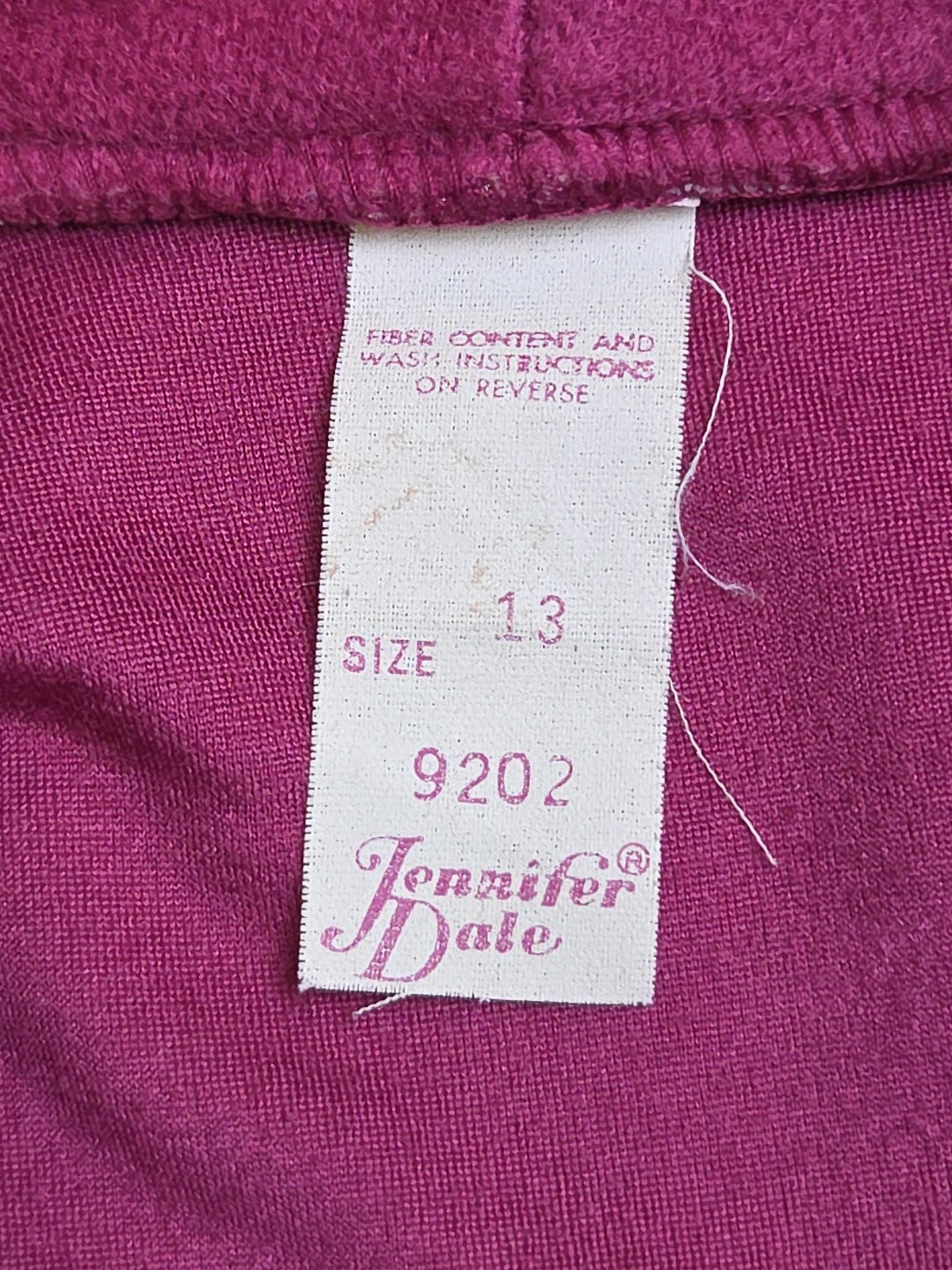 Vintage 70s Velour Robe Dressing Gown Hot Pink Fleece Size 13 Jennifer Dale