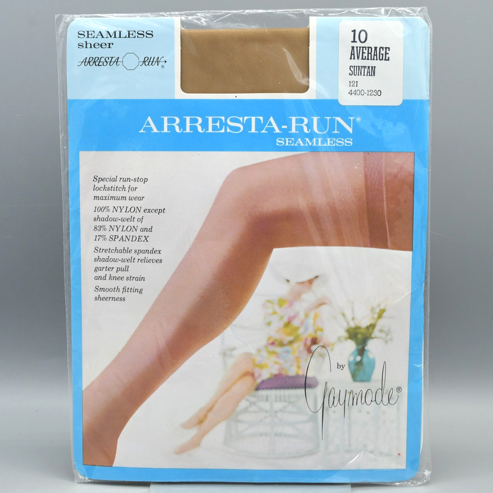 Vintage Gaymode Seamless Garter Stockings Lot of 4 Pairs Suntan 10 Average NEW