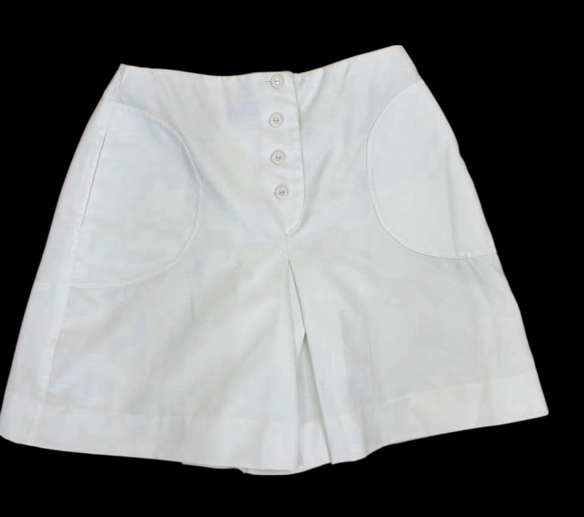 Vintage Girl Tall White Polyester Shorts Size 9/10 27” Waist