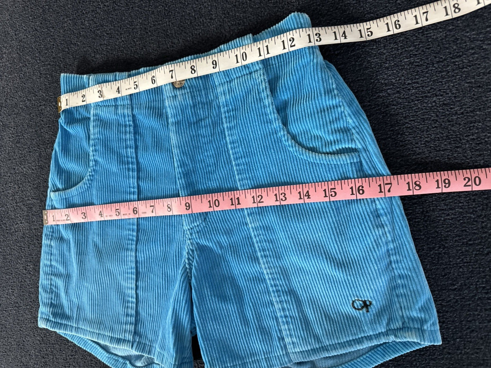 Vintage Ocean Pacific OP Corduroy Shorts Blue Surf Skate Dogtown Longriders 80s