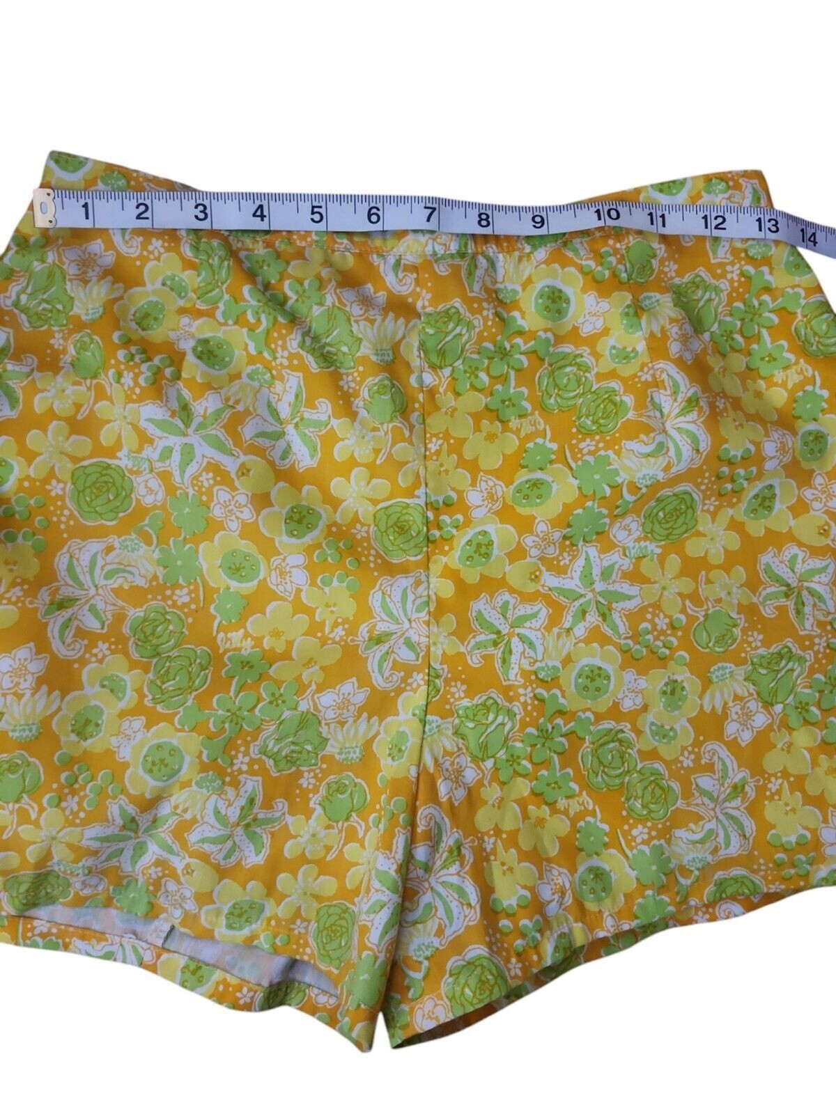 The Lilly Vintage 1960s Lilly Pulitzer Shorts Twee High-Rise Orange Floral Pool