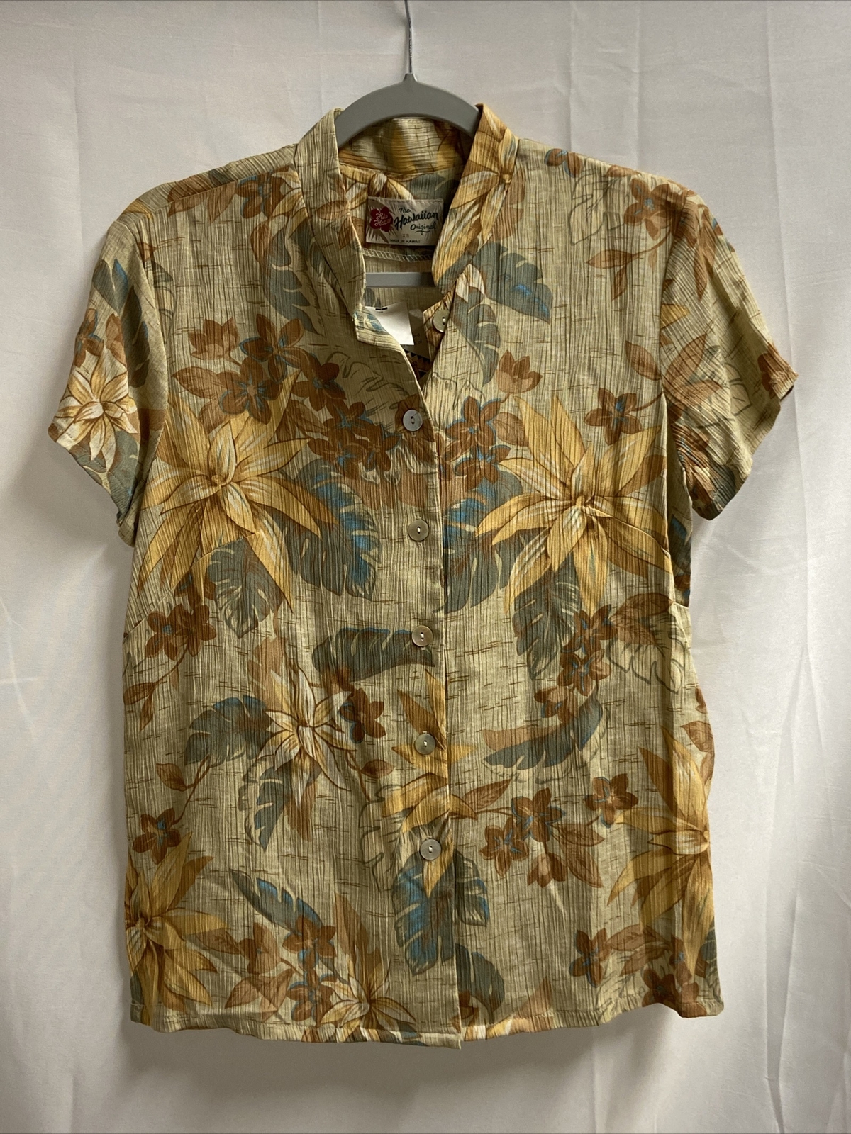 Vintage Hilo Hattie Original Hawaiian Shirt Button Down Women’s XS NEW WITH TAGS
