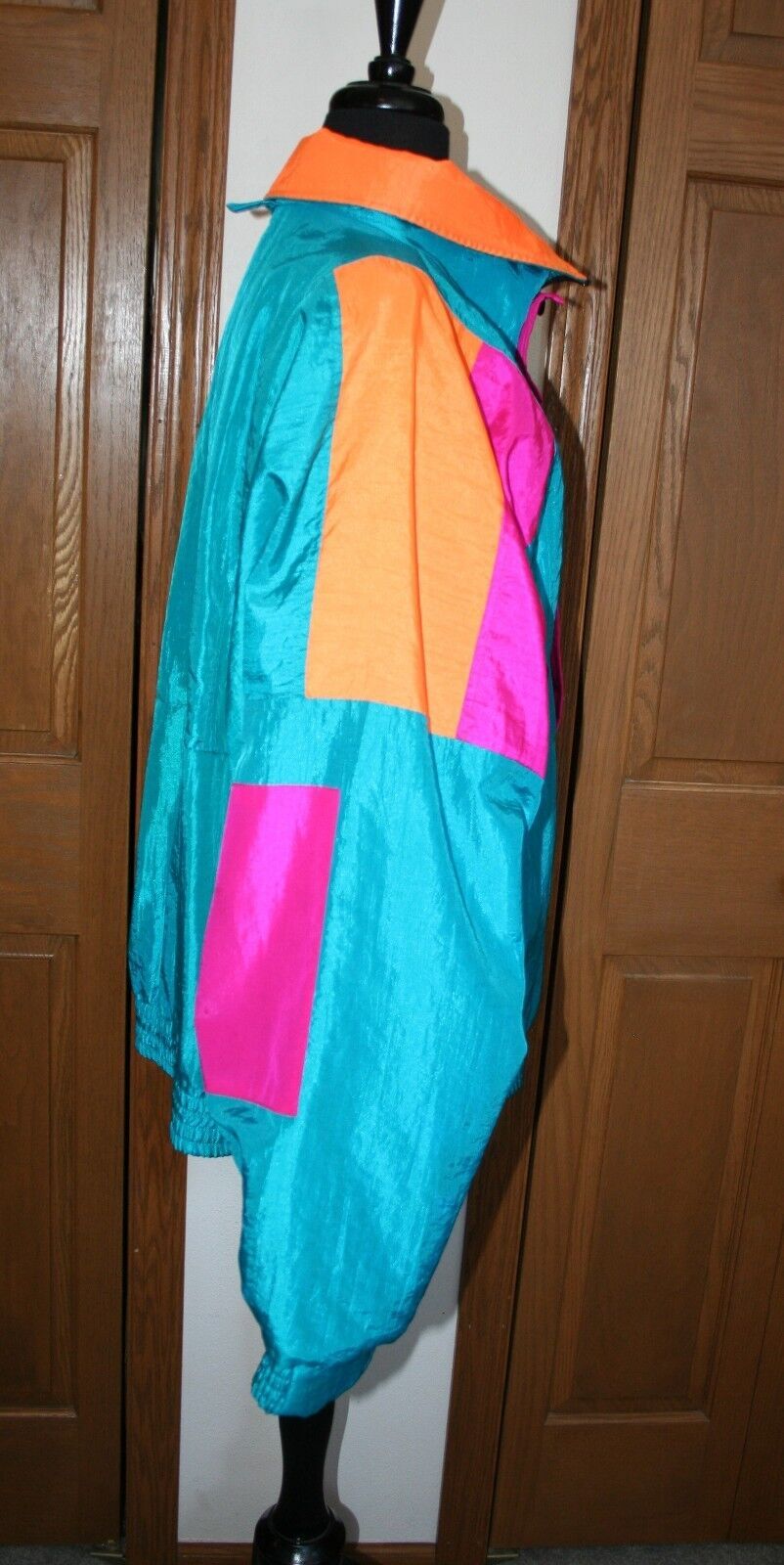 VTG Women’s Colorblock Windbreaker Pullover L SUNBUSTER Ski Jacket Nylon 1980s