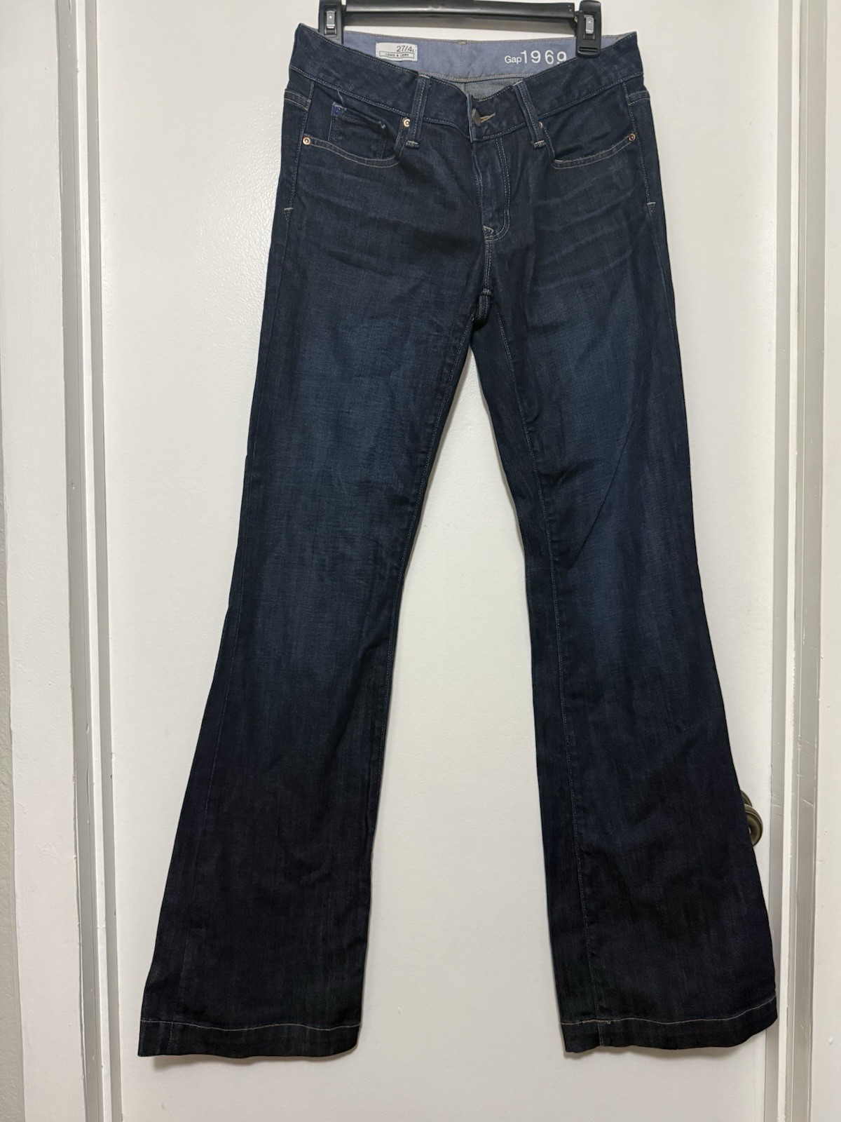 GAP 1969 Women’s 27/4L (long & Lean)Dark Indigo Wash Bootcut Flare Jeans