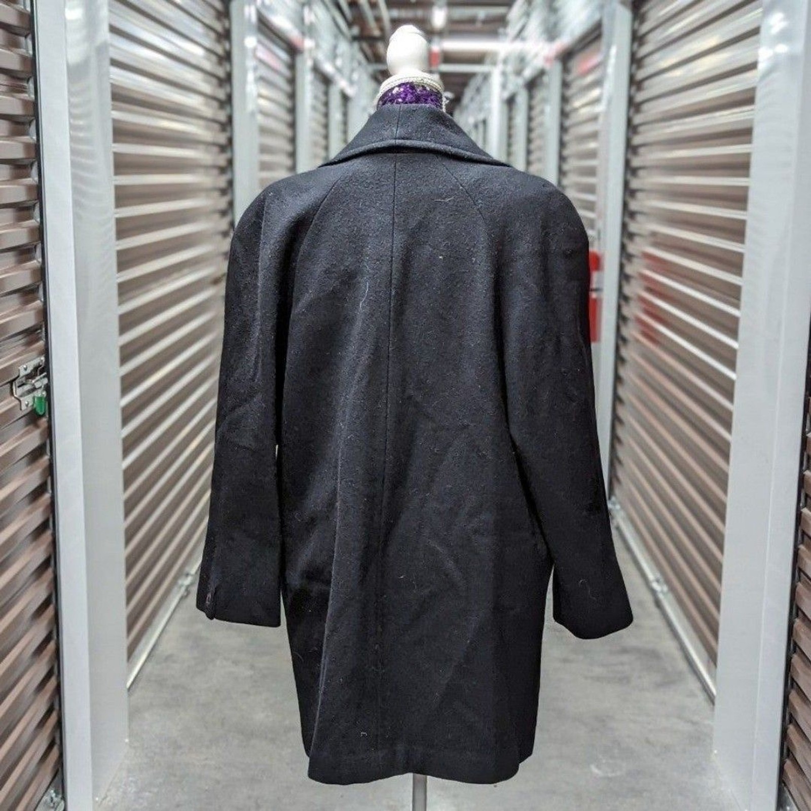 Dark Academia Old Money Herman Kay Wool Blend Shawl Collar Peacoat 14 Coat