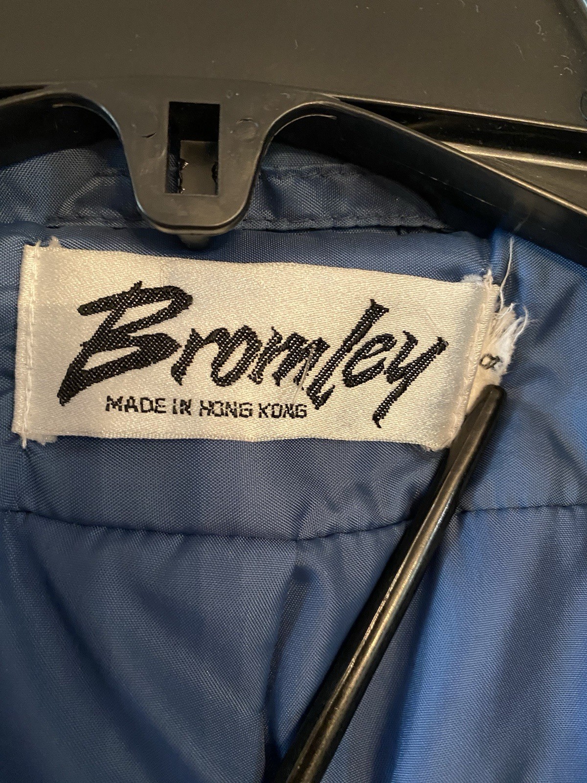 Vintage Bromley – Blue Double Breasted Soft Shell Long Winter Coat Size 8 M 80’s