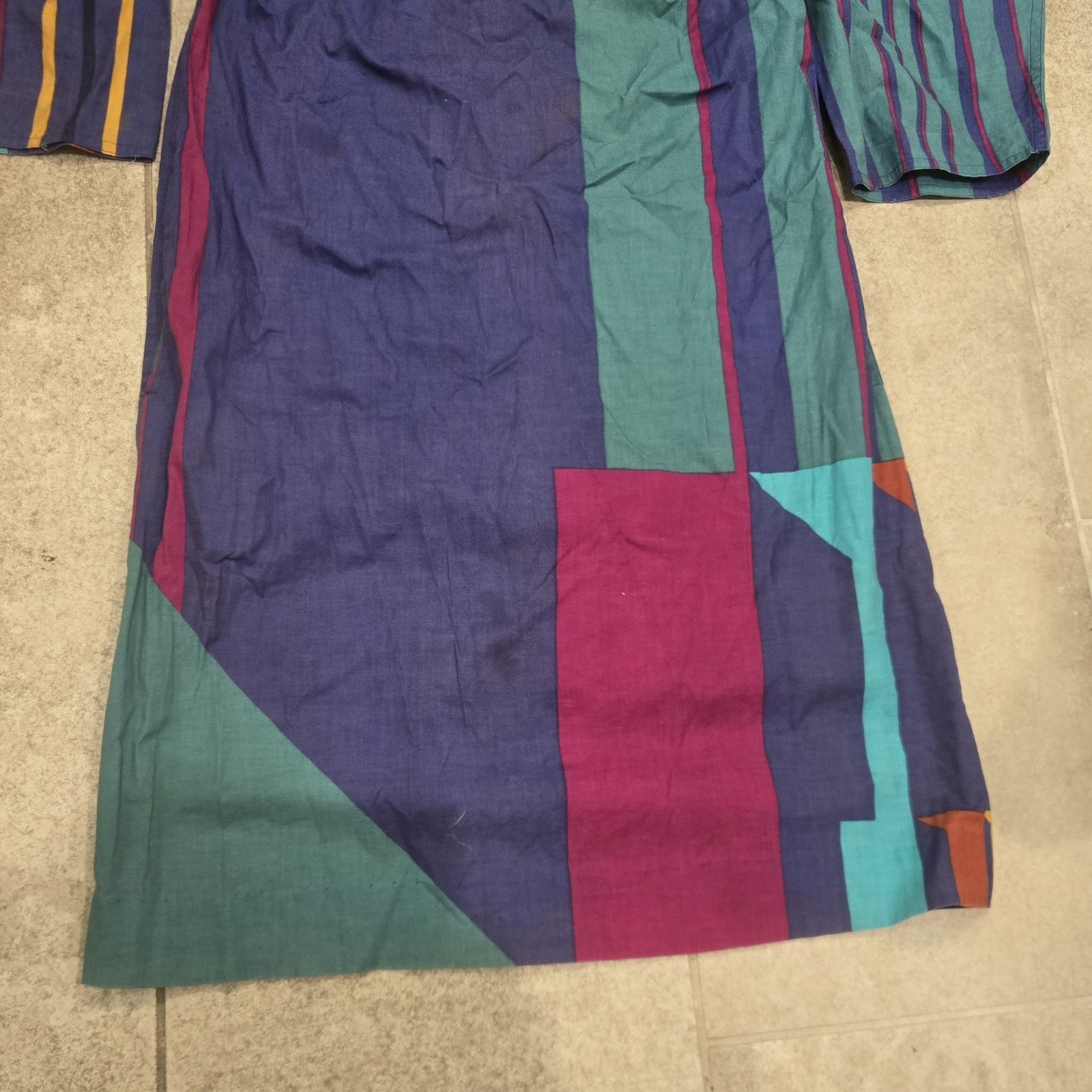 Vintage GUNN TRIGERE Beverly Hills Dress Sz 40 Artsy Mod Boho Made Italy 70s 80s