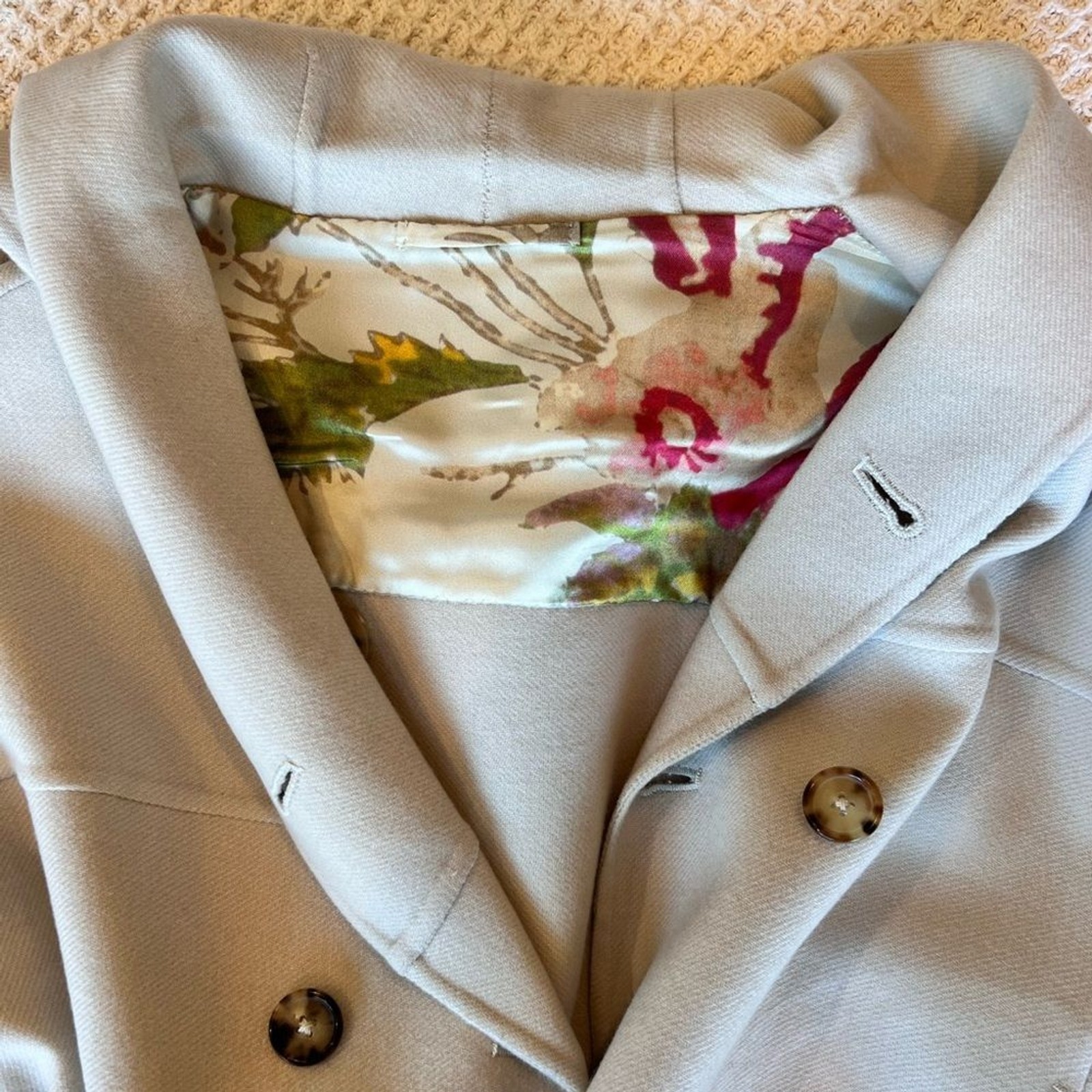 Massimo Alba Beige Hooded 100% Wool coat