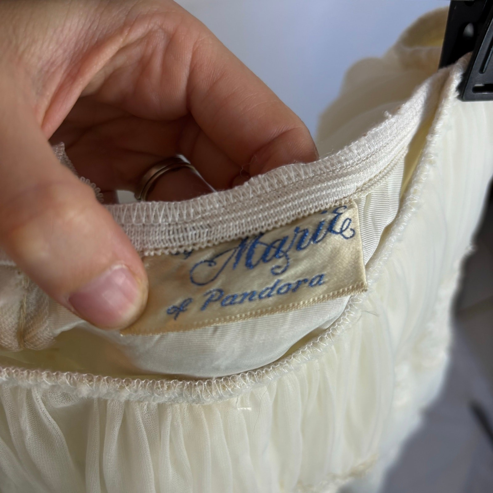Vintage 1950s Marie of Pandora Bridal Crinoline Petticoat Skirt With Train AS IS