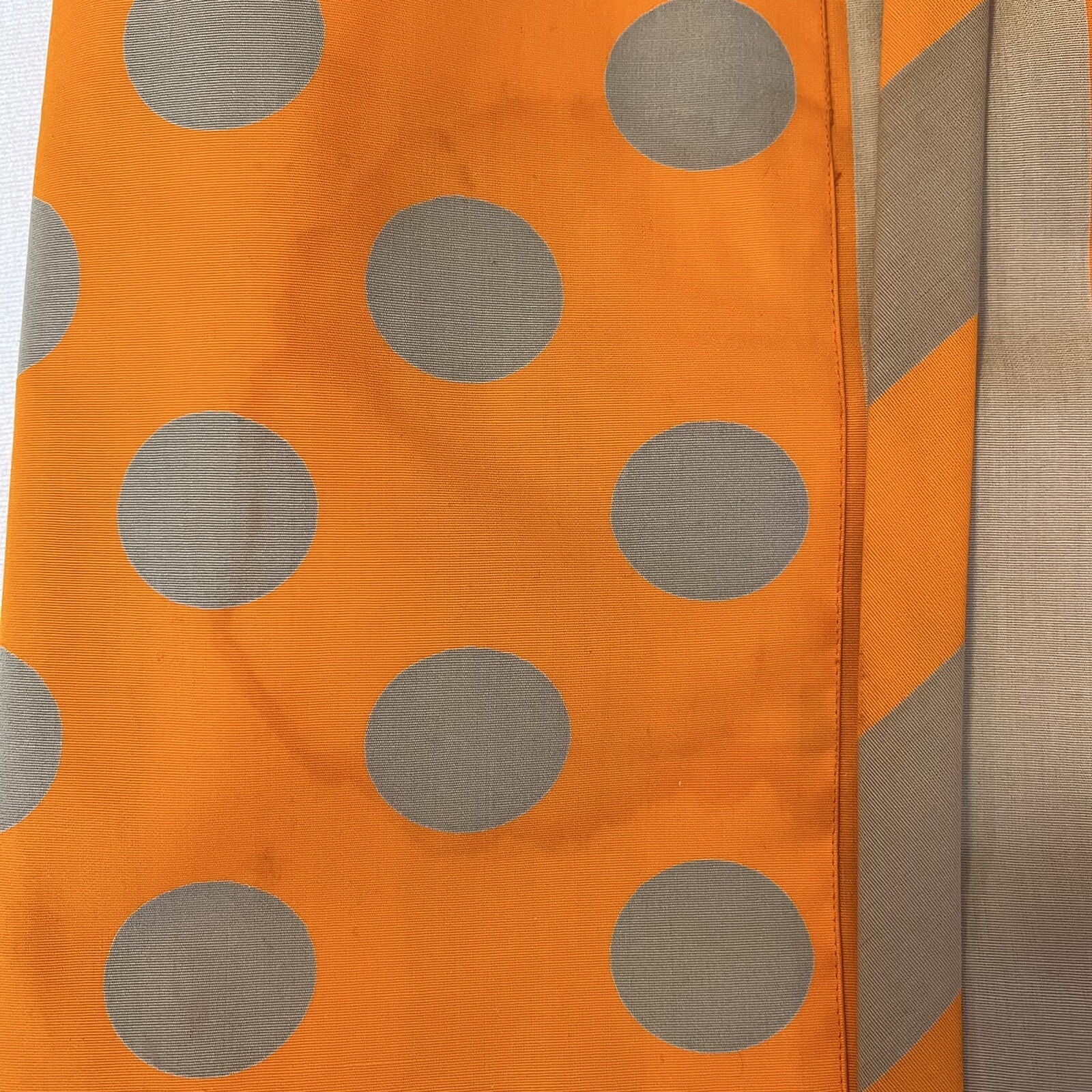 Vintage 60s 70s Jovi Fashion Dress Orange Gold Dots Stripes Twiggy Mad Men