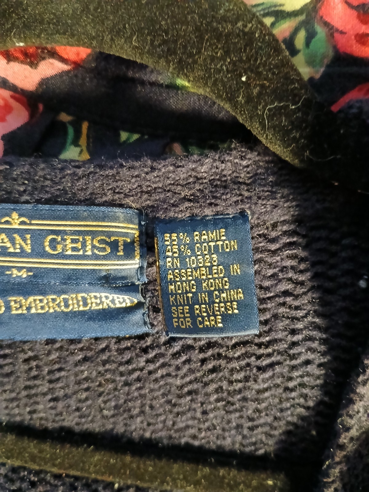 Vtg Herman Geist Navy Sweater & Skirt Outfit – Size M – 90s –