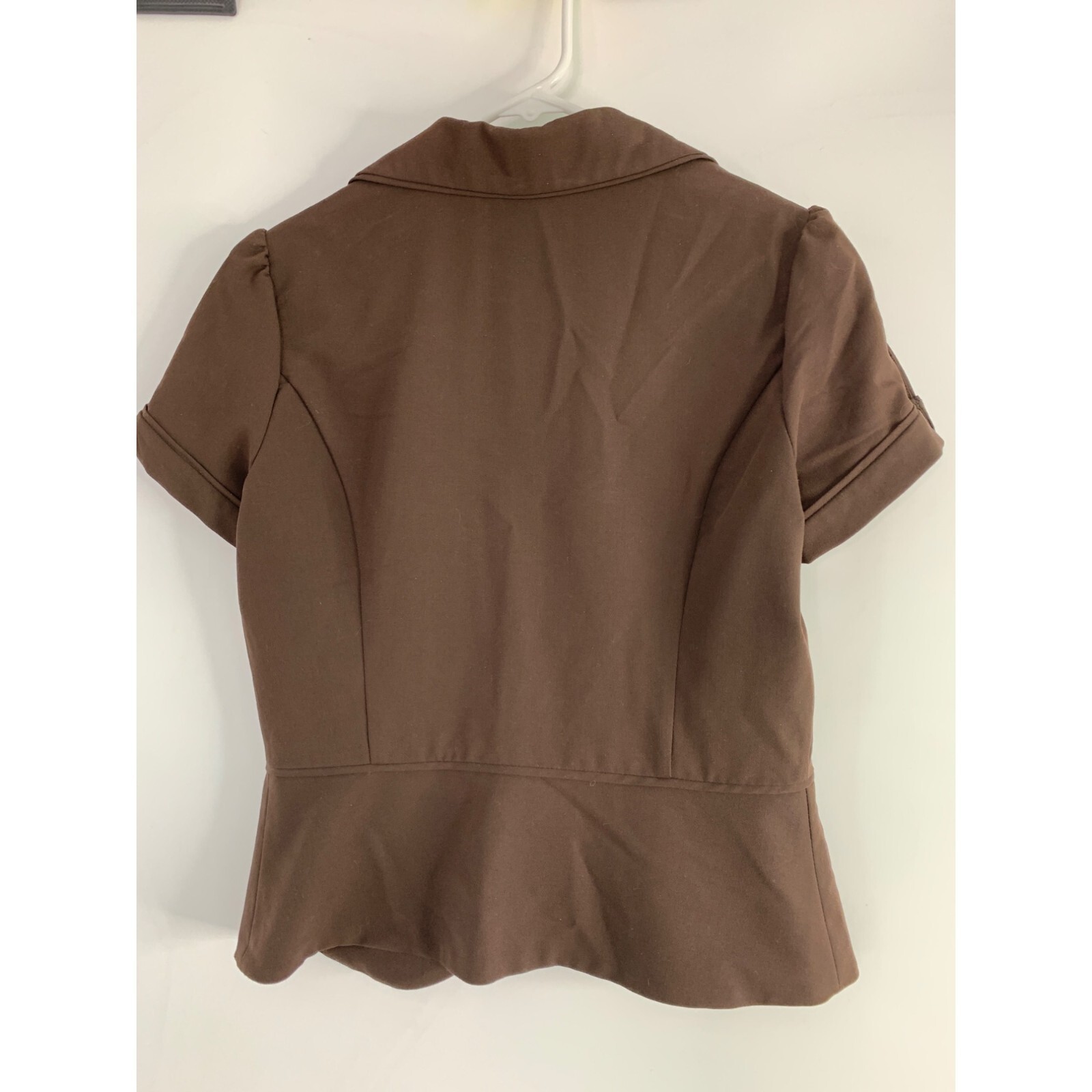 Vintage Y2K Stoorb studio peplum blazer jacket top brown size S/M 5871