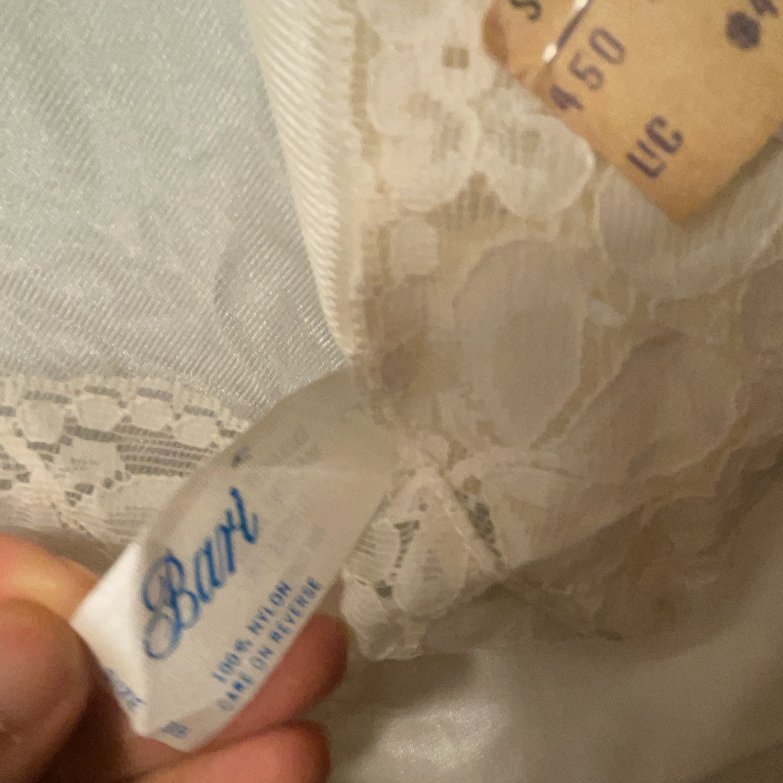 Barri Ivory Nylon Lace Trim Full Slip Regular Size 38 MPN 450