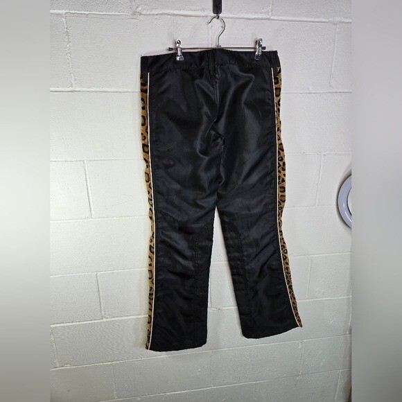 vtg y2k LBZ low rise moto rave edm club animal print pants women 7 new nwt