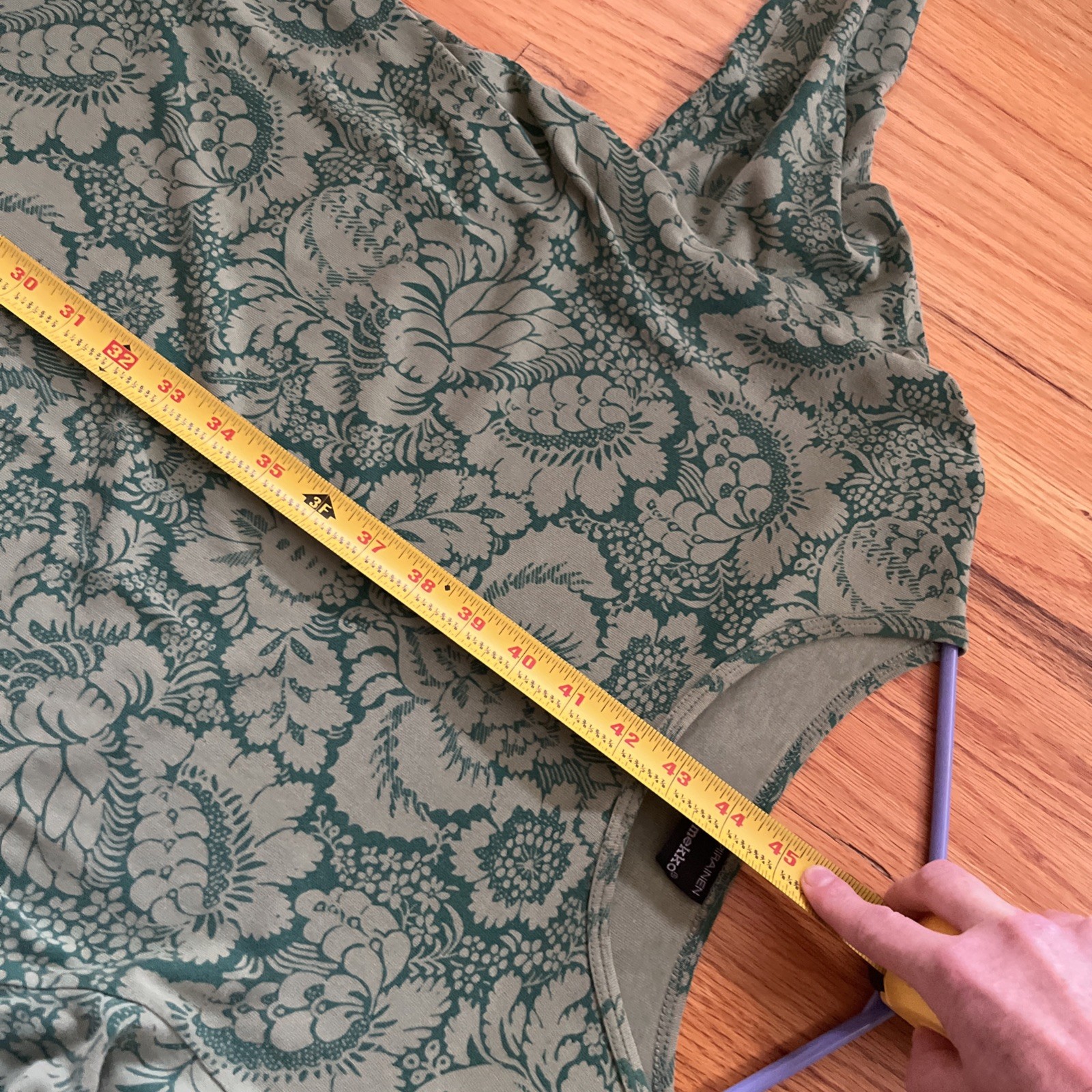 Vintage Mika Piirainen Marimekko Dress, Green Floral S