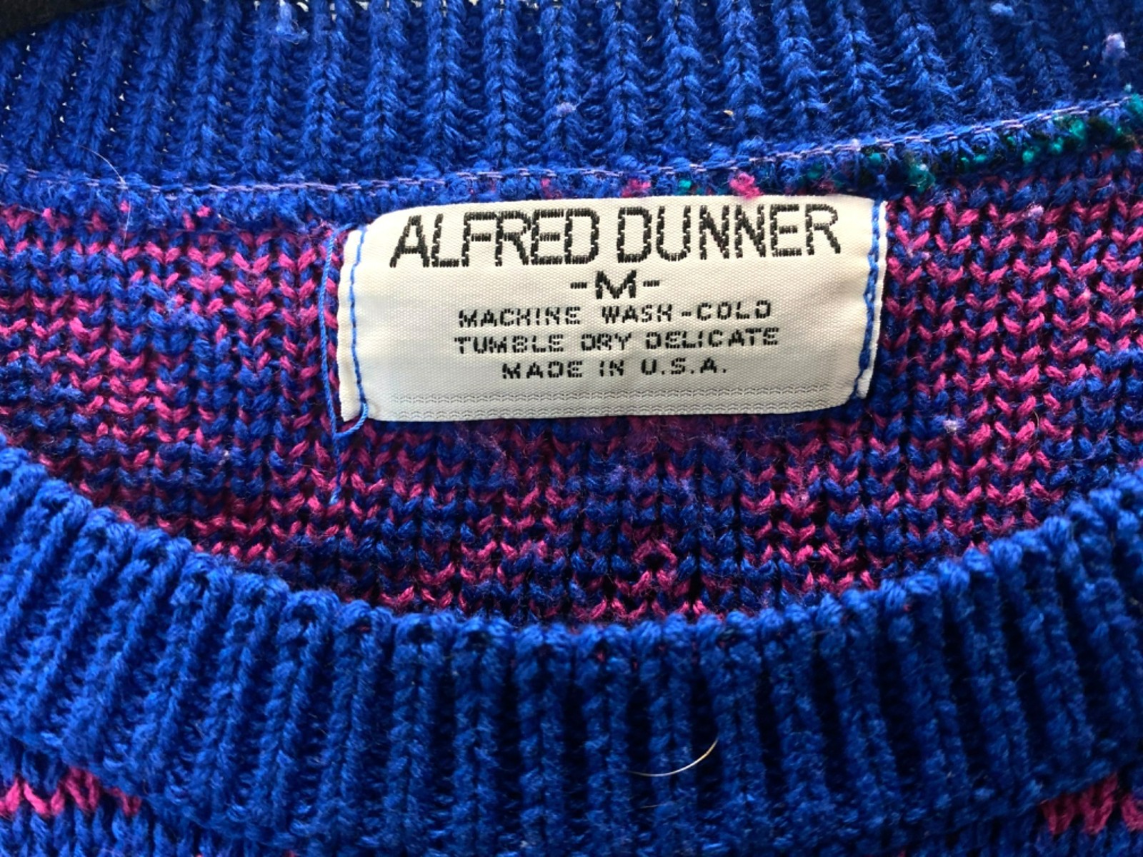 Vintage Coogi Style Geometric Memphis 80s Hip Hop Womens Alfred Dunner Sweater
