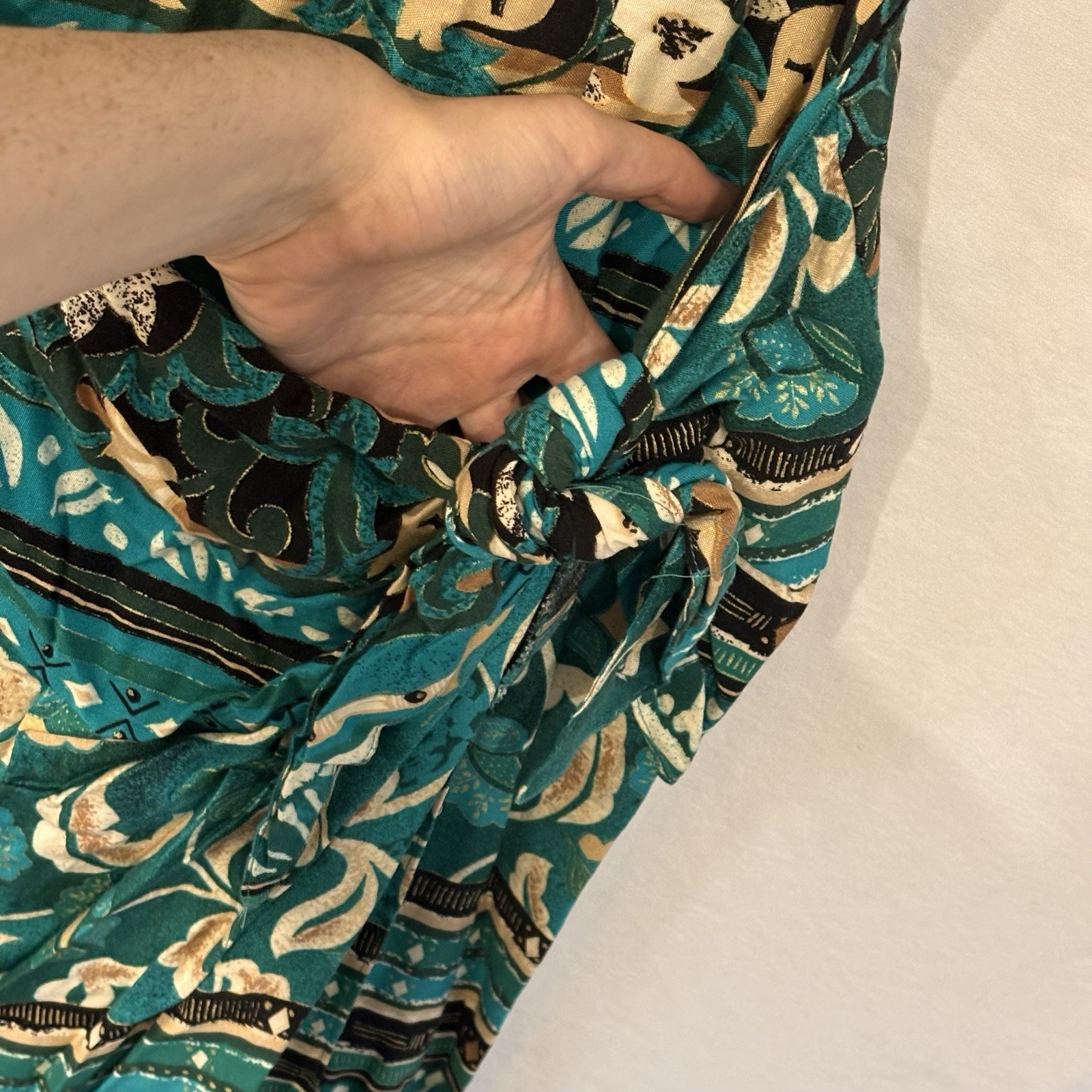 Vintage Jessica Howard Floral Rayon Hawaiian Retro Tiki Dress Sz 12