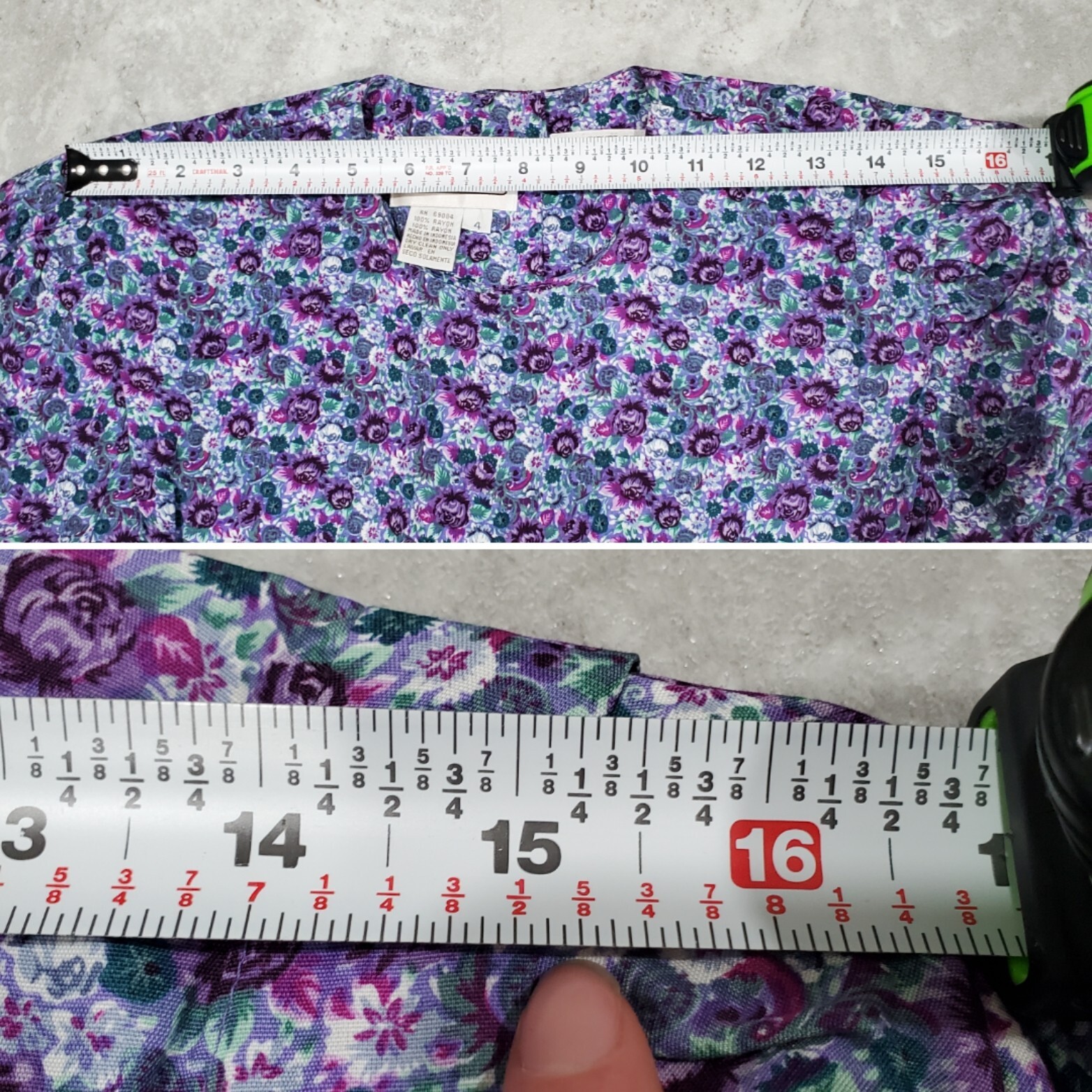 Vintage Karin Stevens Dress Size 4 Midi Floral Smocked Waist Pleated Tea Party