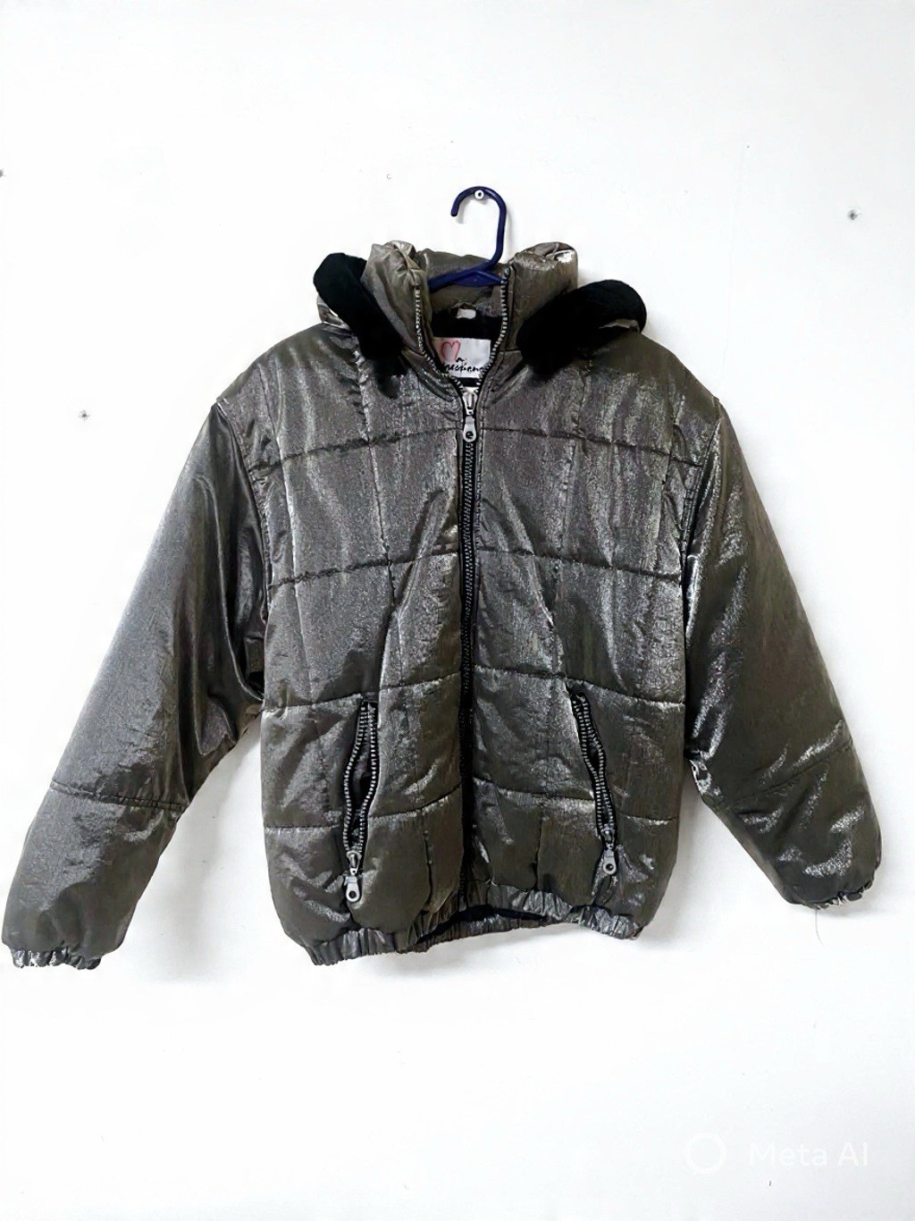 Vintage Expressions Metallic Silver/Puffer Jacket xl tall (16)