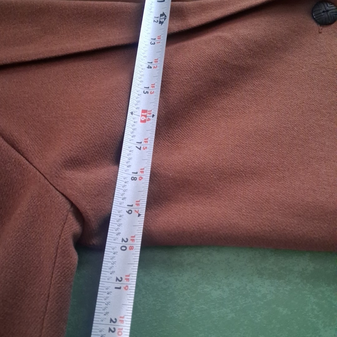 Vintage Savannah 100% Pure Wool Blazer – Rust Brown – Size 12