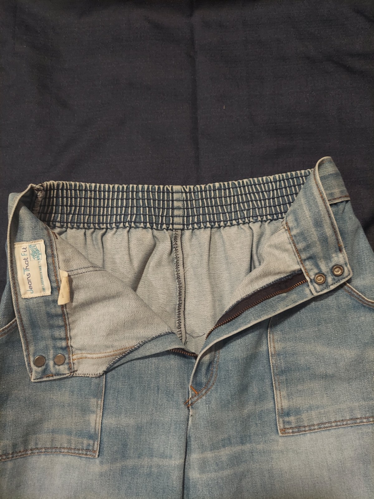 Vintage Womens Sears – Jeans That Fit JTF – 70s High Waist Straight Leg Size 16