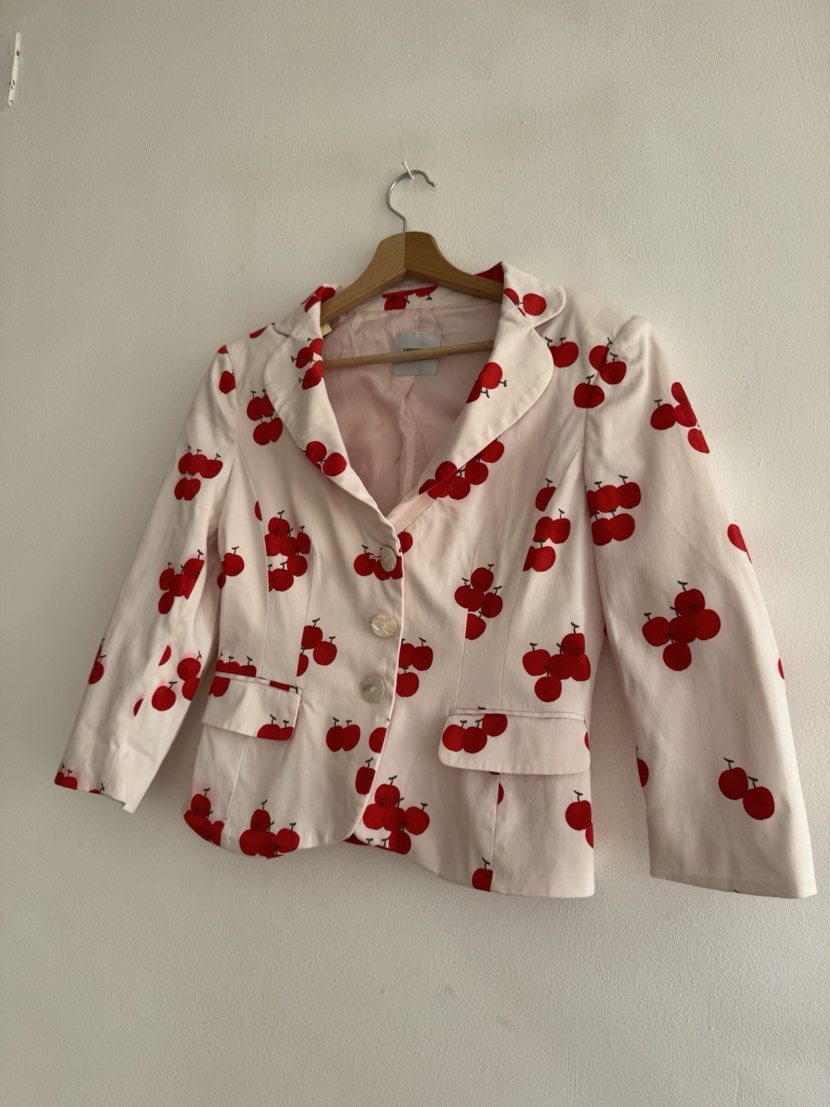 Vintage Moschino Cherry Print Blazer Rare 90s Moschino Cheap & Chic cherries