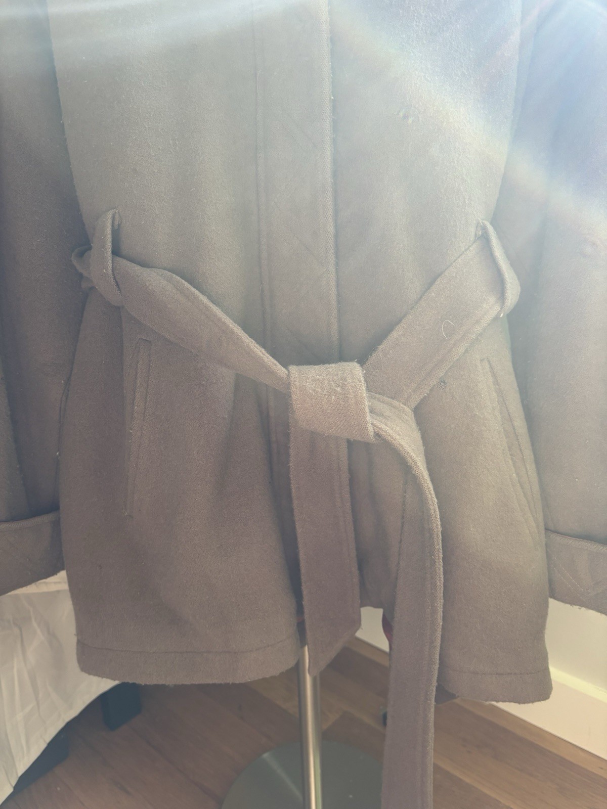 Lorovi Vintage 70s Fur And Wool Coat Brown/Tan, Large