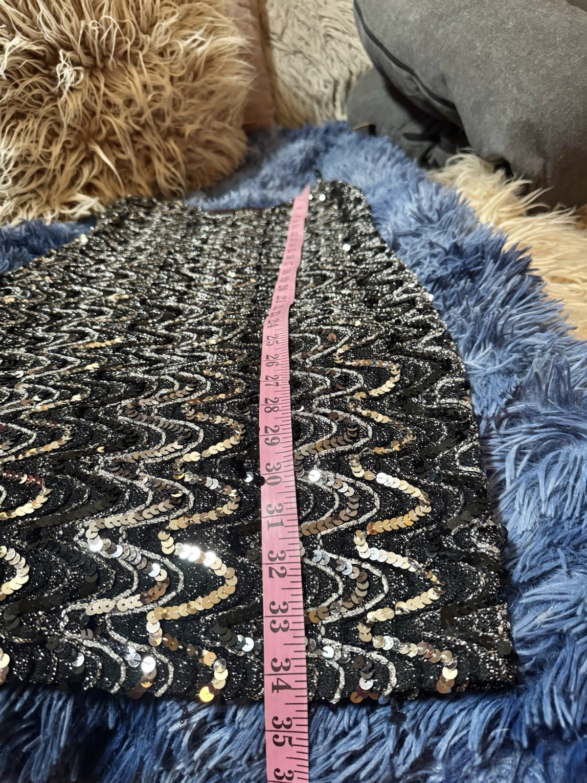 Vtg Diamond’s Run Wayne Silver Stretch Disco Dress Sequin Skinny Straps XS 70s