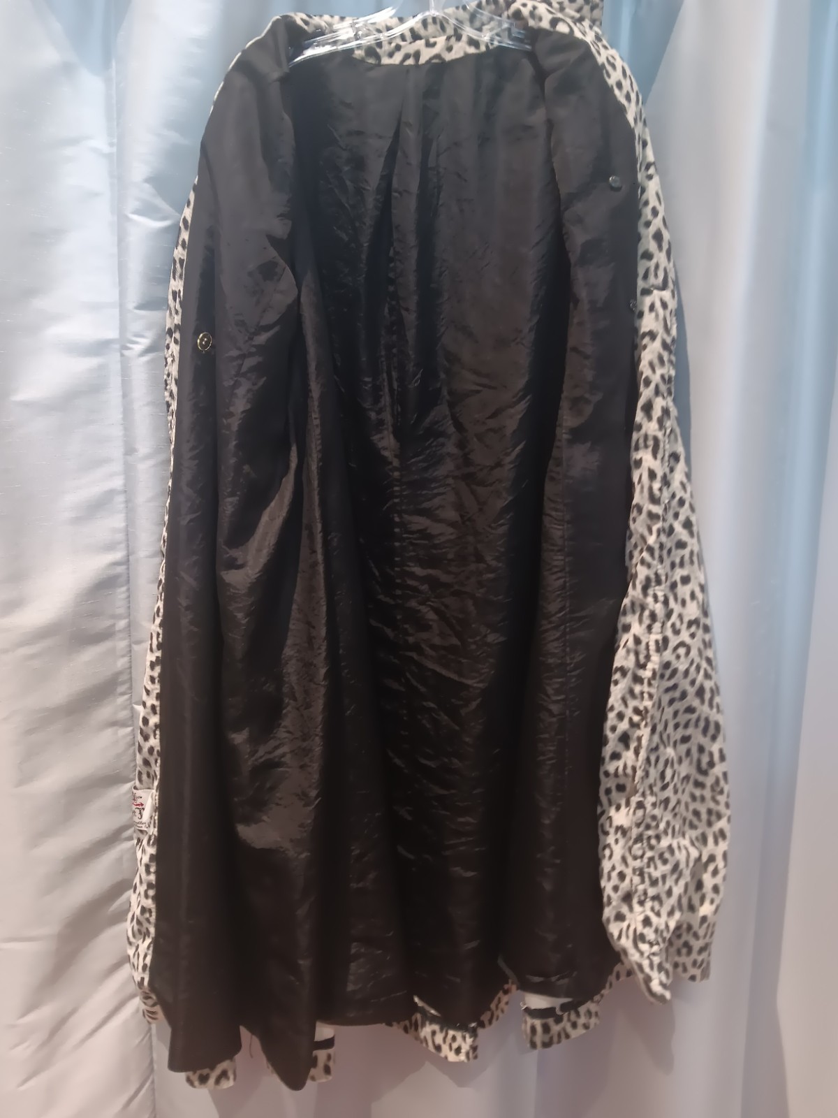 Vintage Count Romi Velveteen Leopard Print Long Coat Medium/Large USA