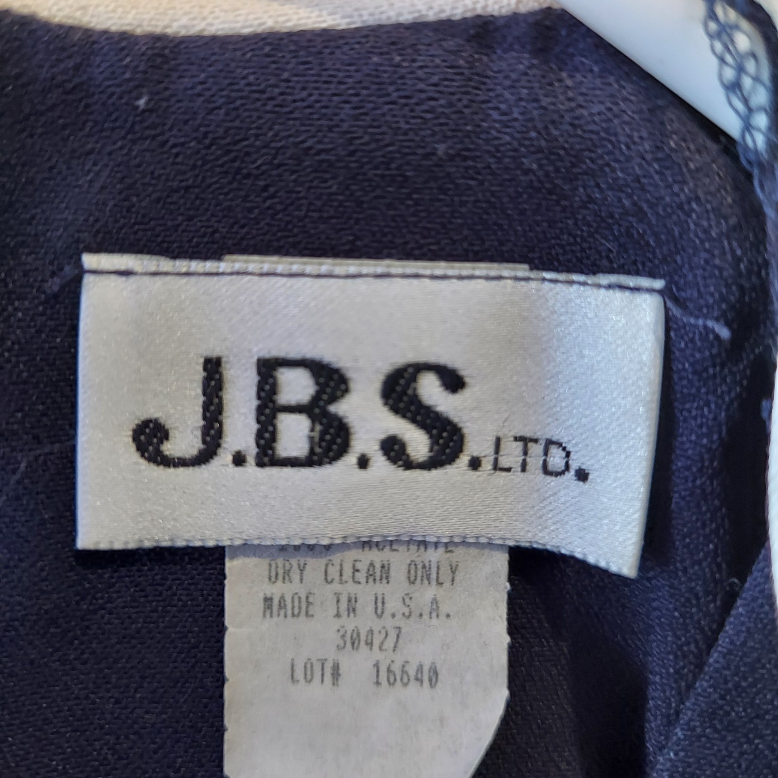 J.B.S. LTD. Navy Vintage Dress White Sailor Collar Regular Size