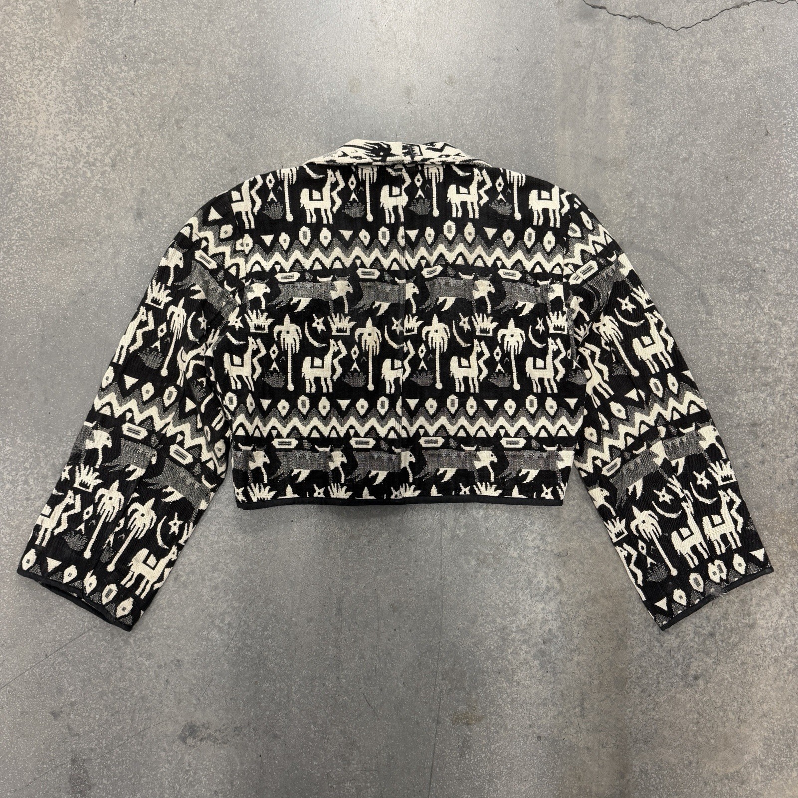 Vintage Flashback Southwestern Aztec Crop Jacket