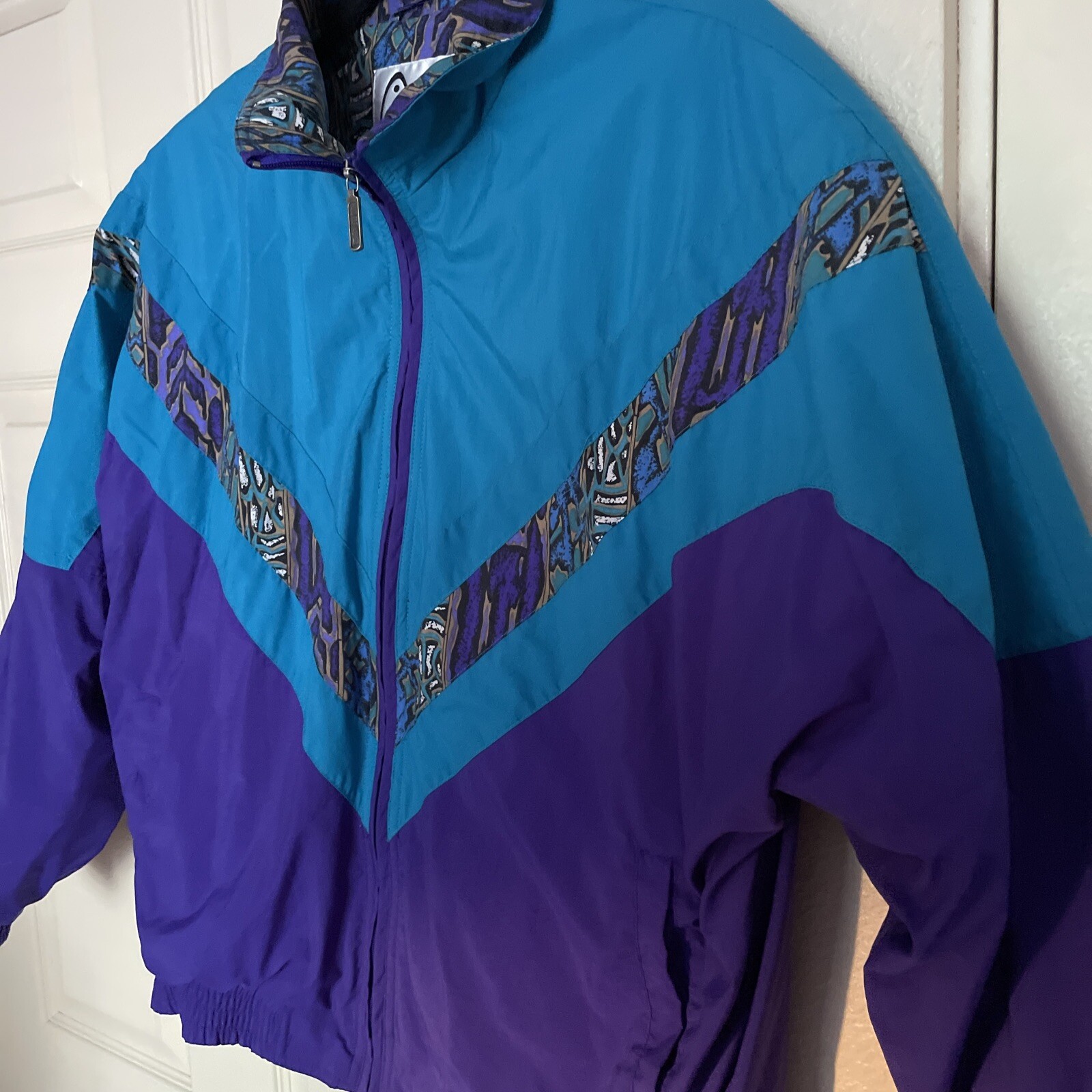 1980’s Head Sportwear Women Purple Sport Suit Track Tennis Warmup Vintage Lrg