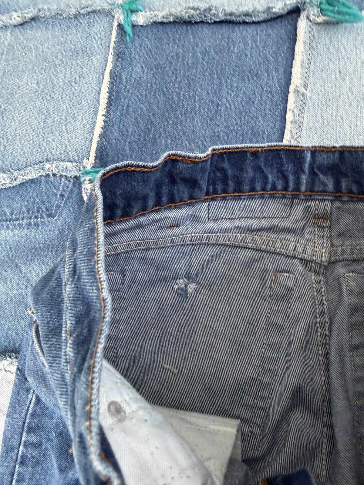 Vintage Levis 505 0217 Red Tab Jeans Denim Womens Straight 35×30 USA Made Fades
