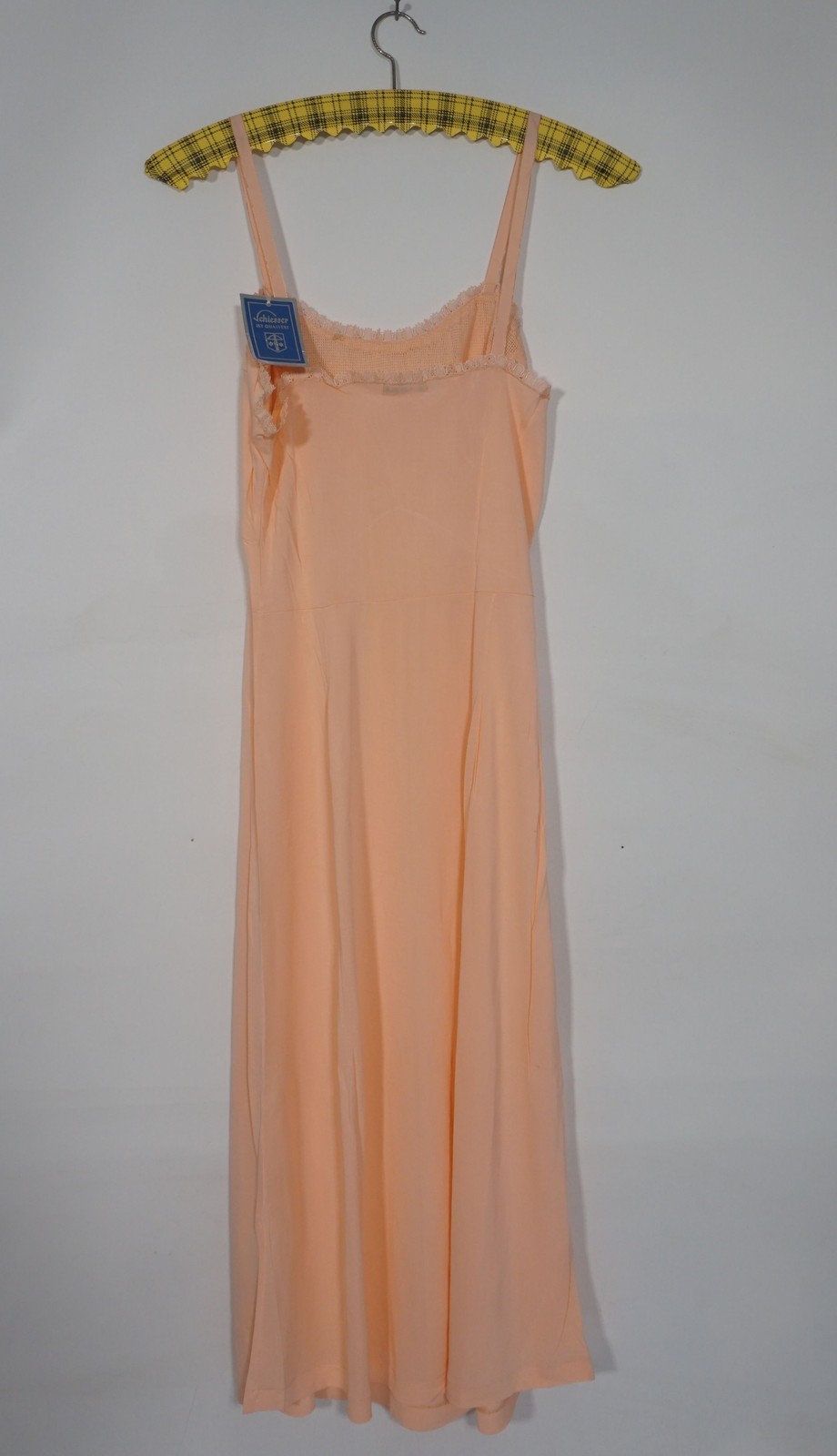 Vintage Original Schiesser Laundry Slip Dress Nightgown Salmon Size 44